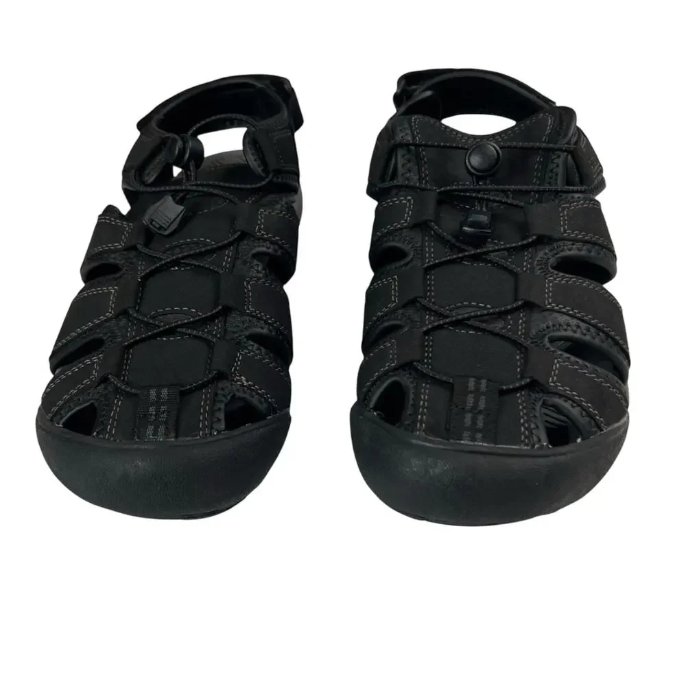 Khombu Mens Travis Black Sandals Size 10 Active Outdoor Hiking Gorpcore Granola